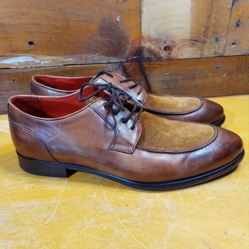 Hand Made In Firenze Leonardo Italian Fashion Vero Cucio Size 10 Dress Shoes